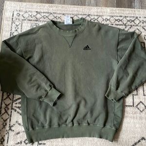 army green vintage adidas crew neck